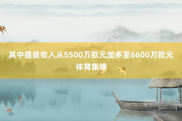 其中提拔收入从5500万欧元加多至6600万欧元体育集锦