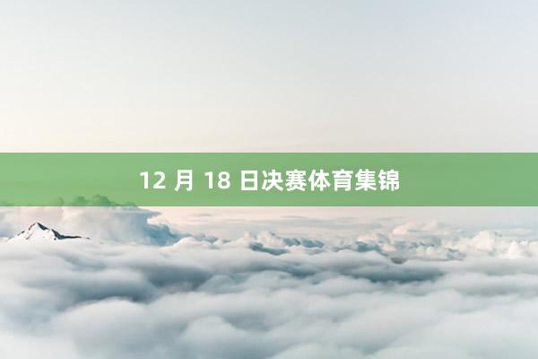 12 月 18 日决赛体育集锦