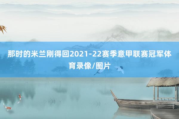 那时的米兰刚得回2021-22赛季意甲联赛冠军体育录像/图片