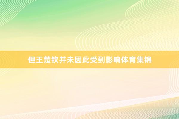 但王楚钦并未因此受到影响体育集锦
