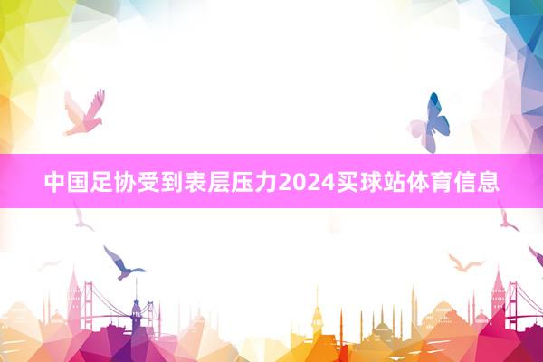 中国足协受到表层压力2024买球站体育信息